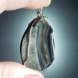 Wholesale Druzy Pendant - Black Agate