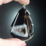 Wholesale Druzy Pendant - Black Agate