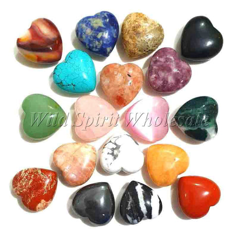 30mm Gemstone Puff Hearts - 50% OFF While Stocks Last