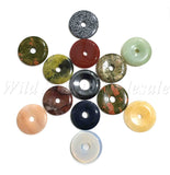 Wholesale Gemstone Donut Pendants - Round 50mm