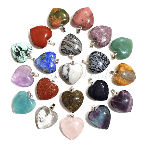 Wholesale Gemstone Heart Pendants