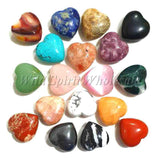 Wholesale Gemstone Puff Hearts - 30mm