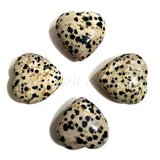 Wholesale Puff Hearts - 30mm - Dalmatian Jasper