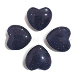 Wholesale Puff Hearts - 30mm - Goldstone Blue