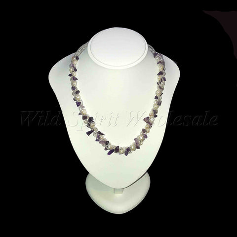 Wholesale Amethyst Necklace & Bracelet Set