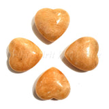 Wholesale Puff Hearts - 30mm - Orange Calcite