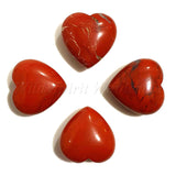 Wholesale Puff Hearts - 30mm - Red Jasper