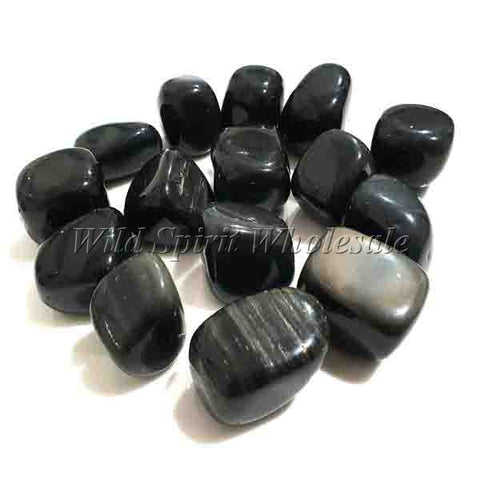 Wholesale Tumbled Semi Precious Stone Crystal - Sheen Obsidian