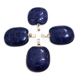 wholesale Semi Precious Gemstone Crystal Pendants - Turtle Shell Goldstone Blue