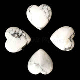 Wholesale Puff Hearts - 30mm - White Howlite