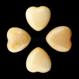 Wholesale Puff Hearts - 30mm - Yellow Calcite